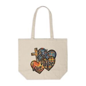 Faith, Hope, Love Custom Canvas Tote Bag